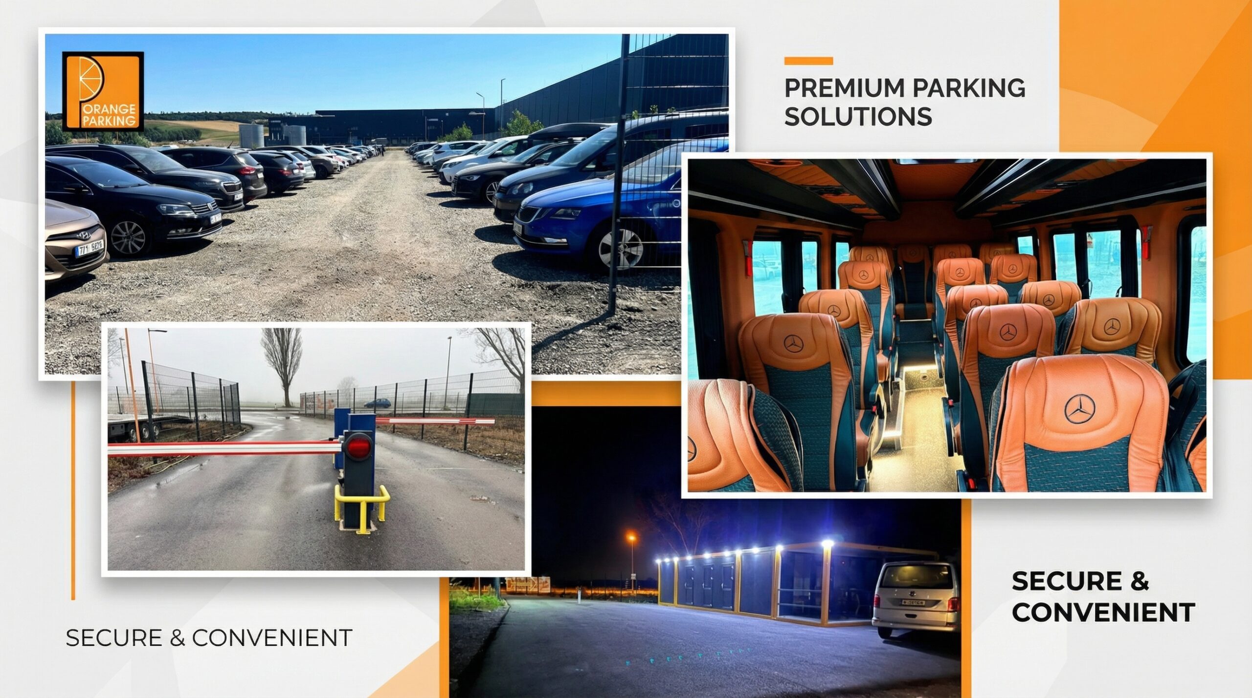 Orange Parking facility wide view