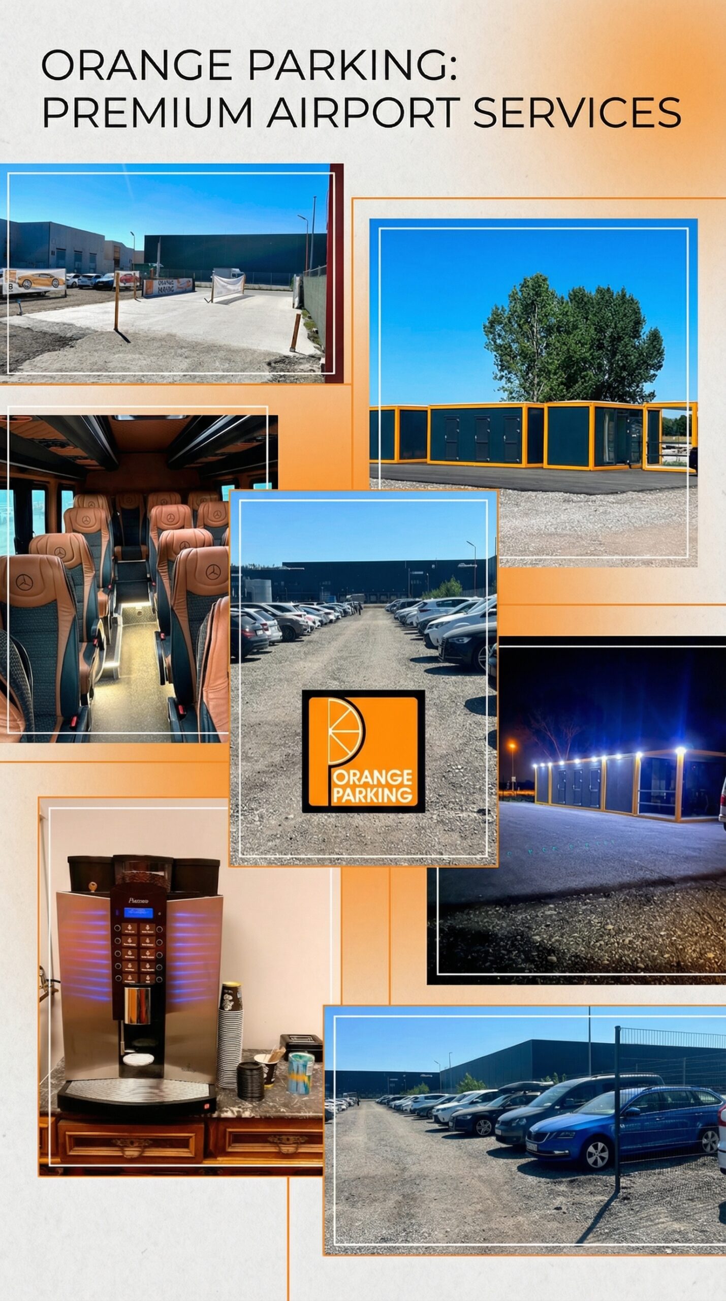 Orange Parking shuttle arrival area